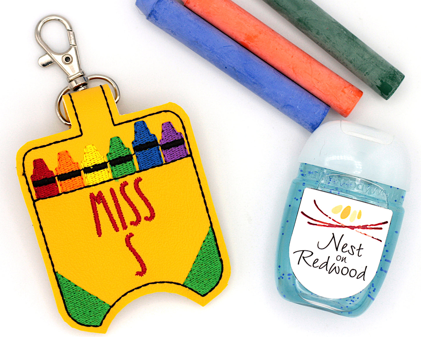 Personalized Crayon Hand Sanitizer Holder, Crayon Sanitizer Case