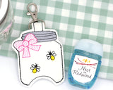 Mason Jar Hand Sanitizer Holder, Fire flies Sanitizer Holder