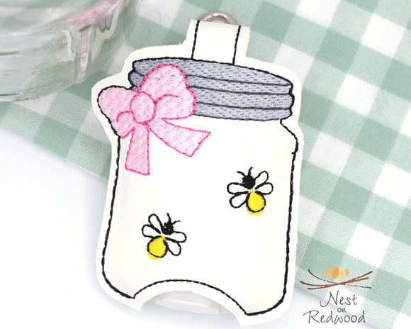 Mason Jar Hand Sanitizer Holder, Fire flies Sanitizer Holder