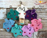 Scrub top Hand Sanitizer Holder with Stethoscope & Hearts