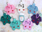 Scrub top Hand Sanitizer Holder with Stethoscope & Hearts