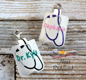 Personalized Stethoscope Hand Sanitizer Holder