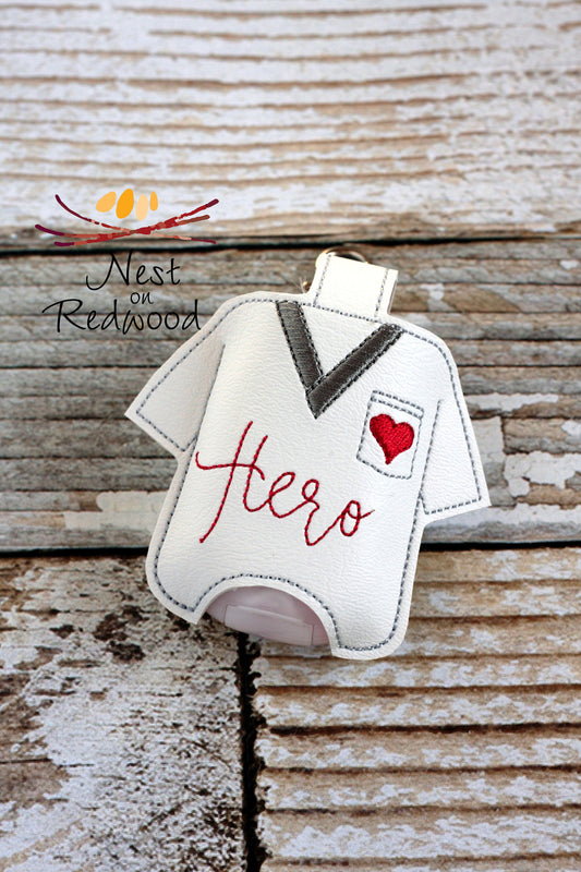 Scrub top hero Hand Sanitizer Holder