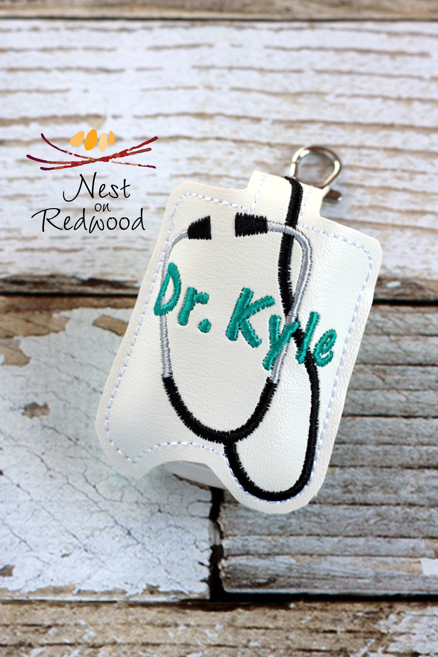 Personalized Stethoscope Hand Sanitizer Holder
