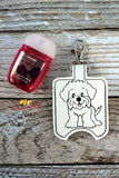 Maltese Hand Sanitizer Holder, Dog Sanitizer Holder