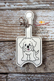 Maltese Hand Sanitizer Holder, Dog Sanitizer Holder