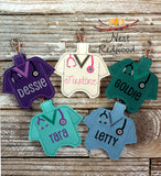 Personalized Scrub top Hand Sanitizer Holder