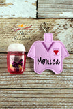 Personalized Scrub top Hand Sanitizer Holder No Stethoscope