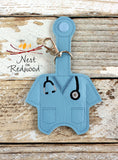 Scrub top Hand Sanitizer Holder with Stethoscope No Hearts