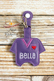 Personalized Scrub top Hand Sanitizer Holder No Stethoscope