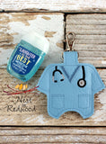 Scrub top Hand Sanitizer Holder with Stethoscope No Hearts