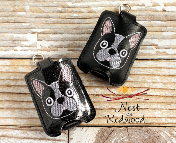 Boston Terrier Hand Sanitizer Holder, Dog Sanitizer Holder